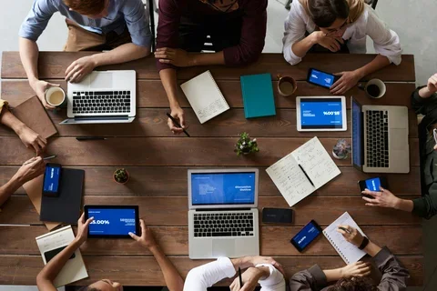 People in a meeting 