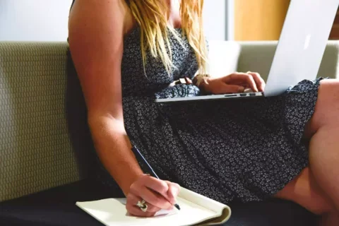 Woman writing