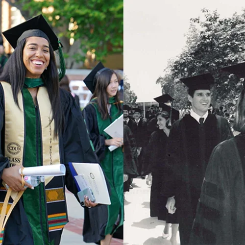 Graduation, then and now
