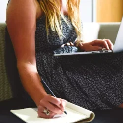 Woman writing